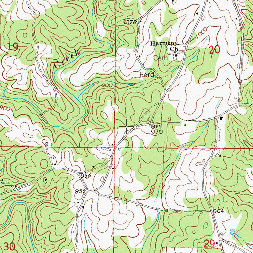 Topographic Map of Newell Volunteer Fire Department, AL