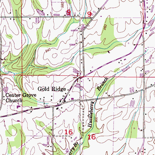 Topographic Map of Gold Ridge Volunteer Fire Department, AL