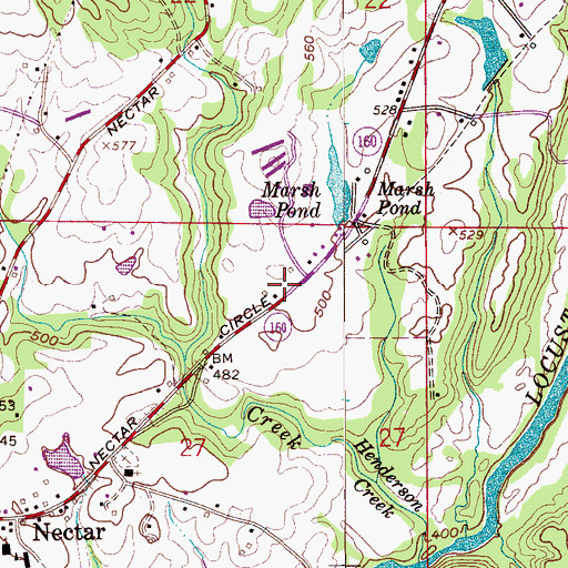 Topographic Map of Nectar Fire Department, AL