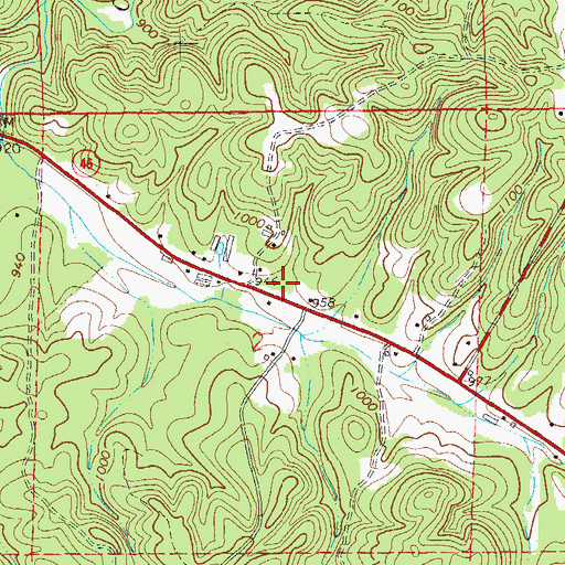 Topographic Map of Turkey Heaven Volunteer Fire Department, AL