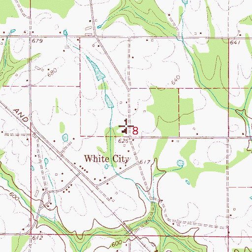Topographic Map of Johnsons Crossing Volunteer Fire Department Station 1, AL