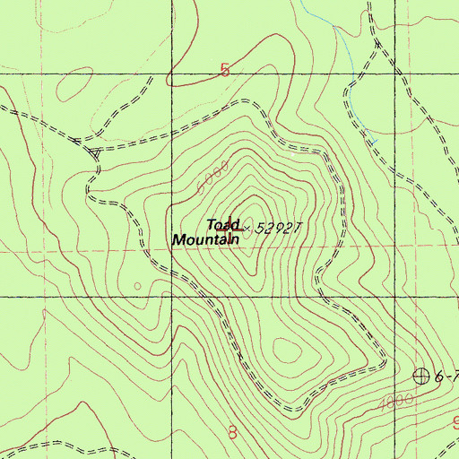Topographic Map of Toad Mountain, CA