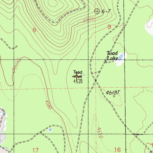 Topographic Map of Toad Well, CA