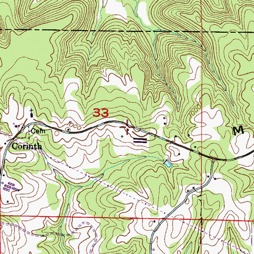 Topographic Map of Battleground Volunteer Fire Department Station 2, AL
