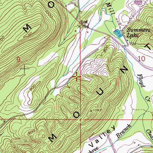 Topographic Map of Oneonta Fire Department Station 13, AL