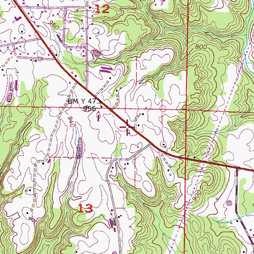 Topographic Map of Bethsadia Volunteer Fire Department Station 3, AL