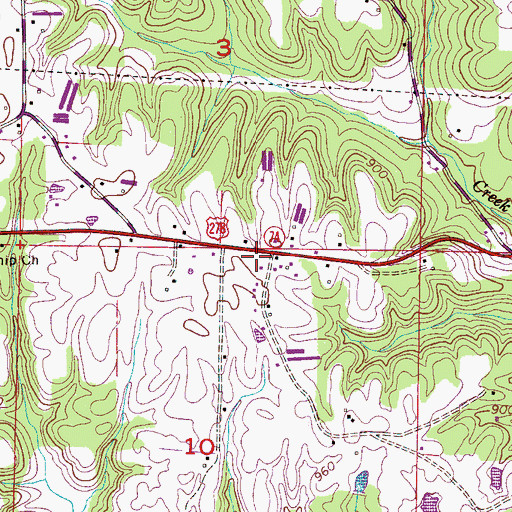 Topographic Map of Bethsadia Volunteer Fire Department Station 2, AL