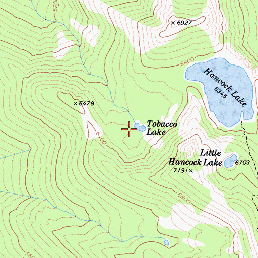 Topographic Map of Tobacco Lake, CA