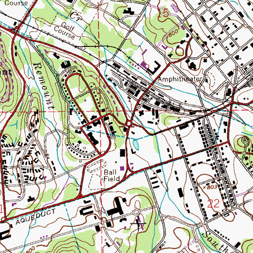 Topographic Map of Anniston Fire Department Station 3, AL