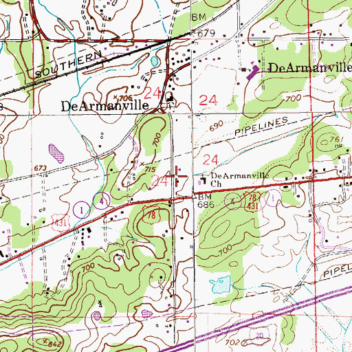 Topographic Map of Oxford Fire Department Station 4, AL