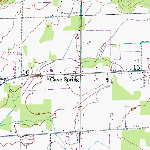 Topographic Map of Owens Cross Roads Volunteer Fire Department Station 2, AL
