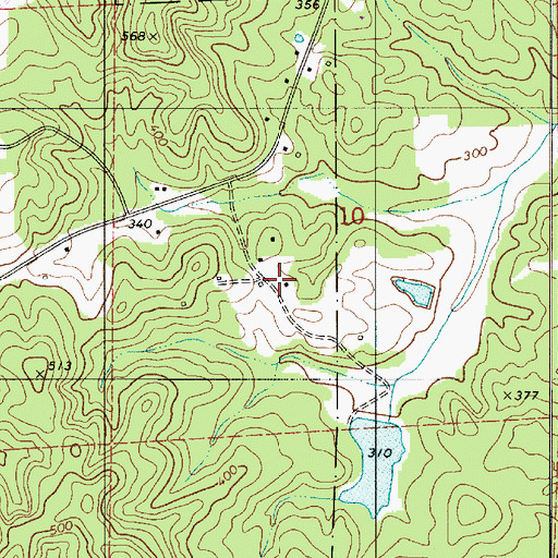 Topographic Map of Eoline Volunteer Fire Department Station 2, AL
