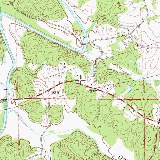 Topographic Map of Abernathy Volunteer Fire Department, AL