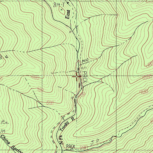 Topographic Map of Todd Cabin, CA