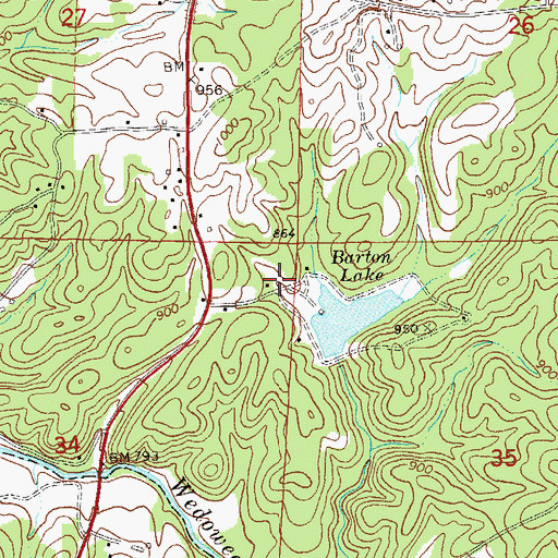 Topographic Map of A and M Volunteer Fire Department, AL