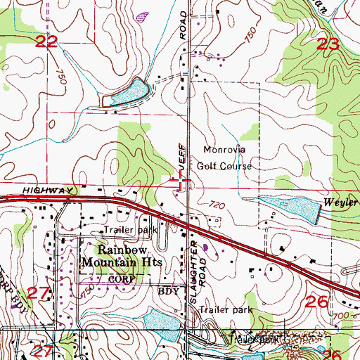 Topographic Map of Huntsville Fire and Rescue Station 16, AL