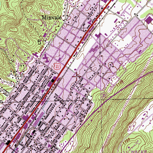 Topographic Map of Fort Payne Fire and Rescue Station 2, AL