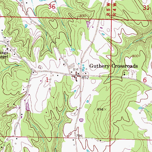 Topographic Map of Logan Fire Department Station 3, AL