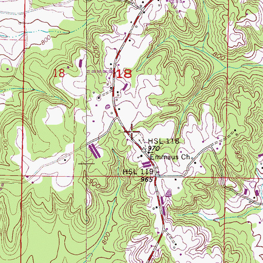 Topographic Map of Logan Fire Department Station 2, AL