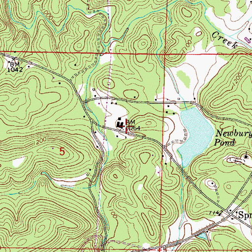 Topographic Map of Idaho Volunteer Fire Department, AL