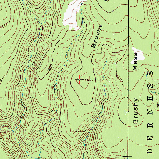 Topographic Map of Brushy Mesa, AZ
