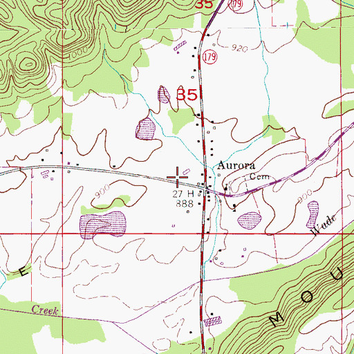 Topographic Map of New Union Aurora Volunteer Fire Department Station 2, AL
