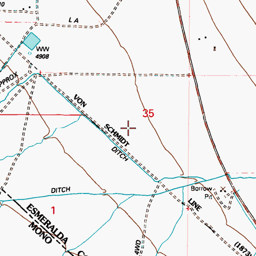 Topographic Map of Toler Creek, CA