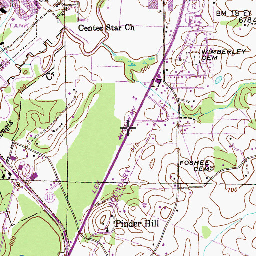 Topographic Map of Stevenson Volunteer Fire Department Station 3, AL