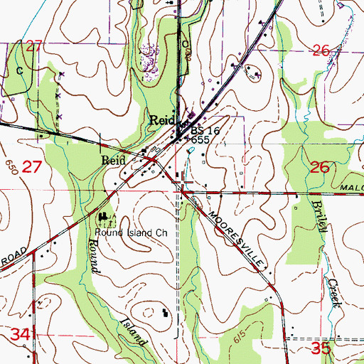 Topographic Map of Tanner Volunteer Fire Department Station 2, AL
