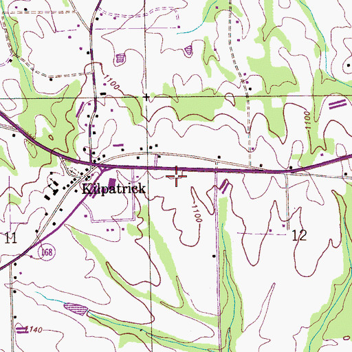 Topographic Map of Kilpatrick Volunteer Fire Department, AL