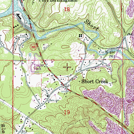 Topographic Map of Birmingport Fire District Station 2, AL