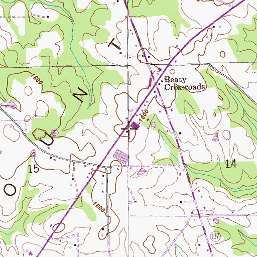Topographic Map of Ider Fire Department, AL