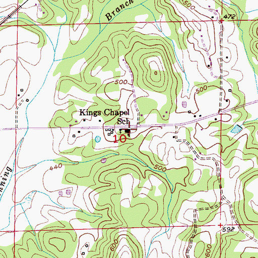 Topographic Map of Lanier Volunteer Fire Department, AL