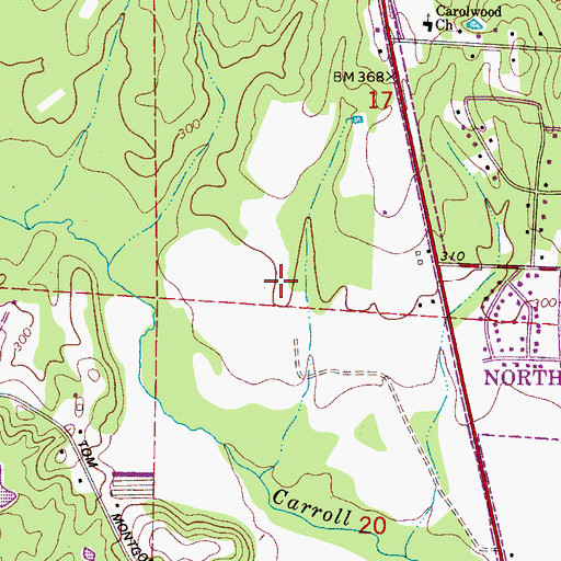 Topographic Map of Northport Fire Rescue Station 4, AL