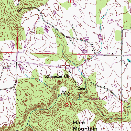 Topographic Map of Ebenezer Fire and Rescue, AL