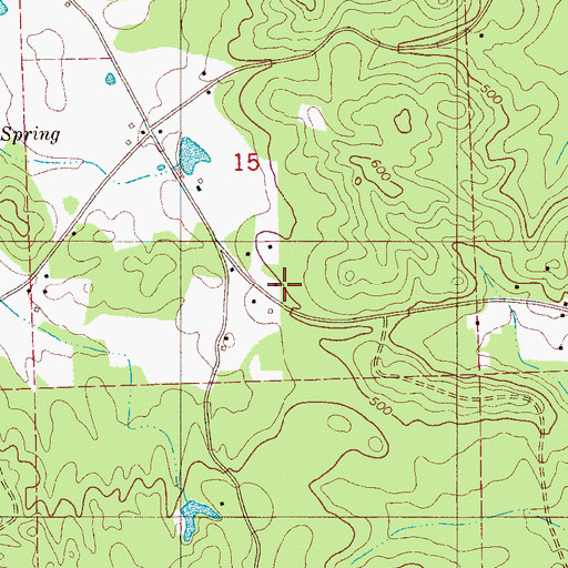 Topographic Map of Shelby Volunteer Fire and Rescue Department Station 2, AL