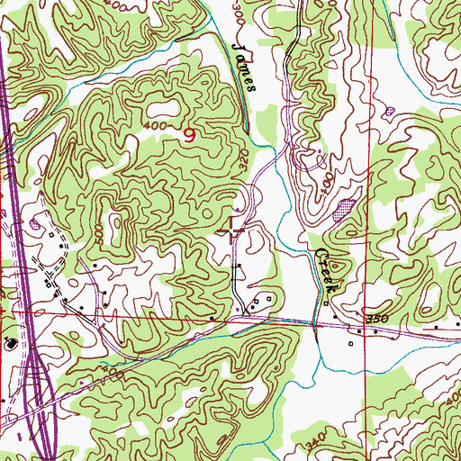 Topographic Map of Ricetown Volunteer Fire and Rescue, AL