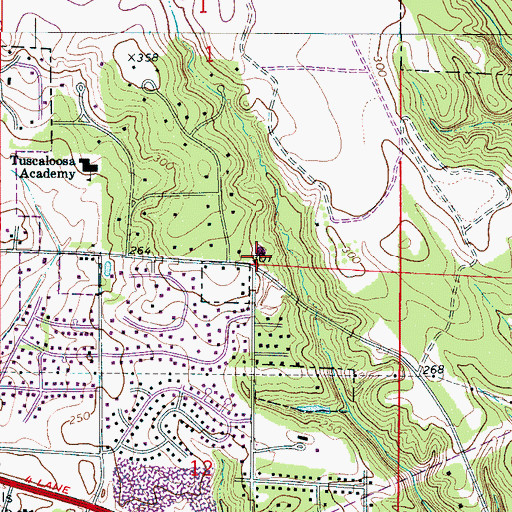 Topographic Map of Tuscaloosa Fire and Rescue Station 3, AL