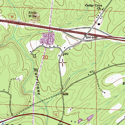 Topographic Map of Tuscaloosa Fire and Rescue Station 11, AL