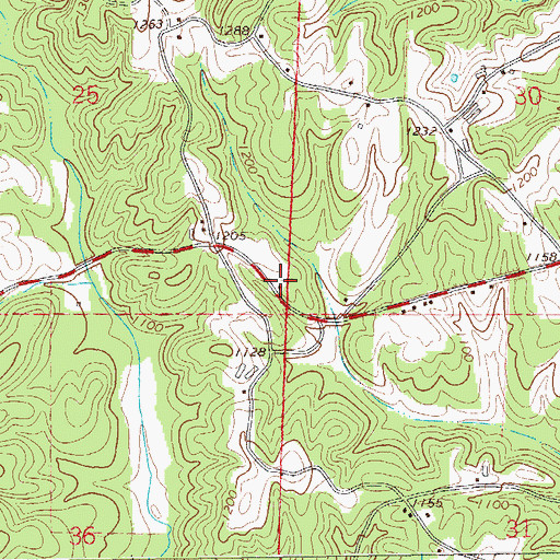 Topographic Map of Turkey Heaven Volunteer Fire Department Substation, AL