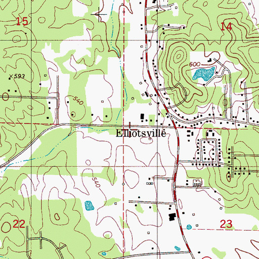 Topographic Map of Alabaster Fire and Rescue Service Station 2, AL