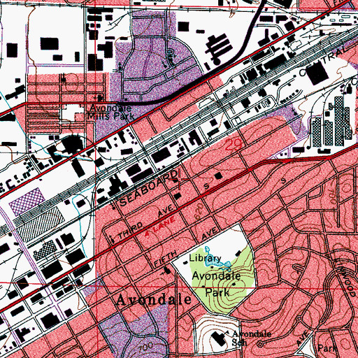 Topographic Map of Birmingham Fire and Rescue Service Station 10, AL
