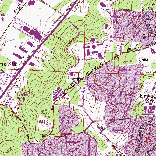 Topographic Map of Birmingham Fire and Rescue Service Station 28, AL