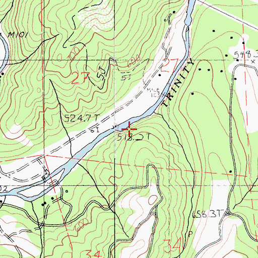 Topographic Map of Tom Lang Gulch, CA