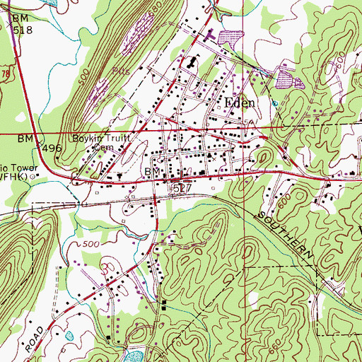 Topographic Map of Pell City Fire and Rescue Station 4, AL
