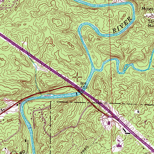 Topographic Map of Birmingham Fire and Rescue Service Station 32, AL