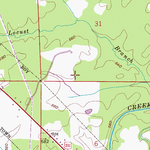 Topographic Map of Ashville Fire and Rescue, AL