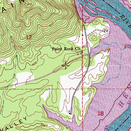 Topographic Map of Shoal Creek Valley Volunteer Fire Department, AL