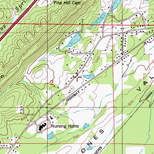 Topographic Map of McCalla Area Fire District Station 2, AL