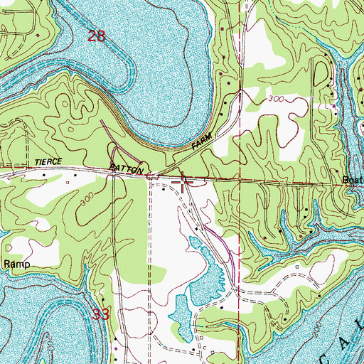 Topographic Map of Carrolls Creek Volunteer Fire Department Station 2, AL